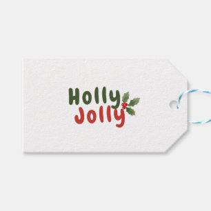 Holly Jolly – Festive Holiday Font with Holly Icon Gift Tags