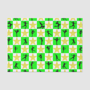 HOLLY JOLLY FIGURE SKATING CHRISTMAS DESIGN TISSUE PAPER
