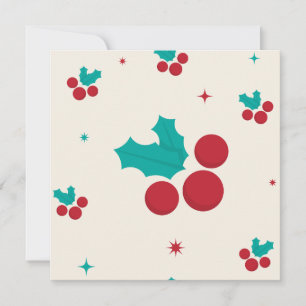 Holly Jolly Greetings Holiday Card