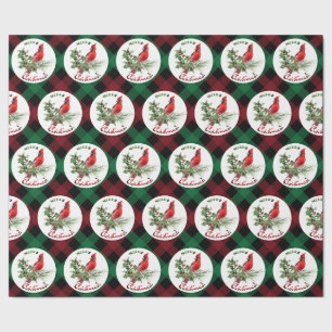 Holly Jolly Greetings of Christmas Wrapping Paper