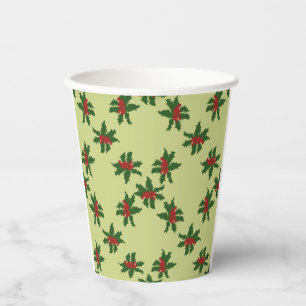 Holly jolly holiday  paper cups