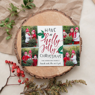 Holly Jolly Holiday Photo Collage Card