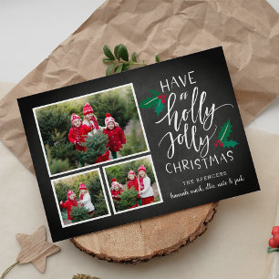 Holly Jolly Holiday Photo Collage Card