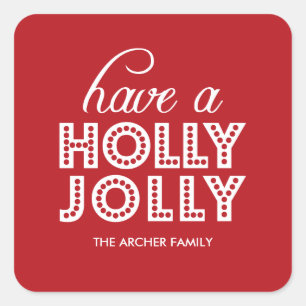 Holly Jolly Holiday Stickers