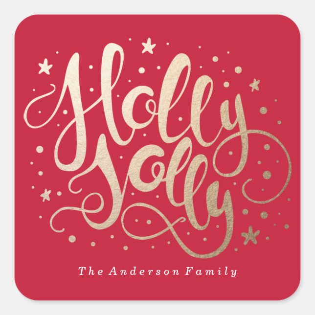 Holly Jolly | Holiday Stickers (Front)