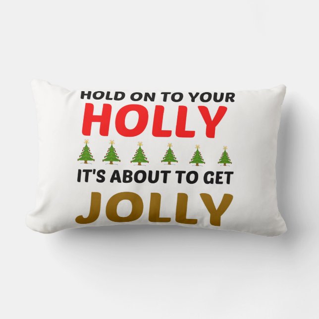 HOLLY JOLLY LUMBAR CUSHION (Front)