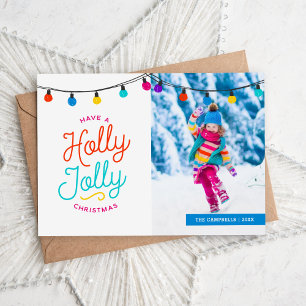 Holly Jolly   Magnetic Holiday Photo Card