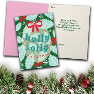 Holly Jolly Mistletoes Christmas Vibes Card