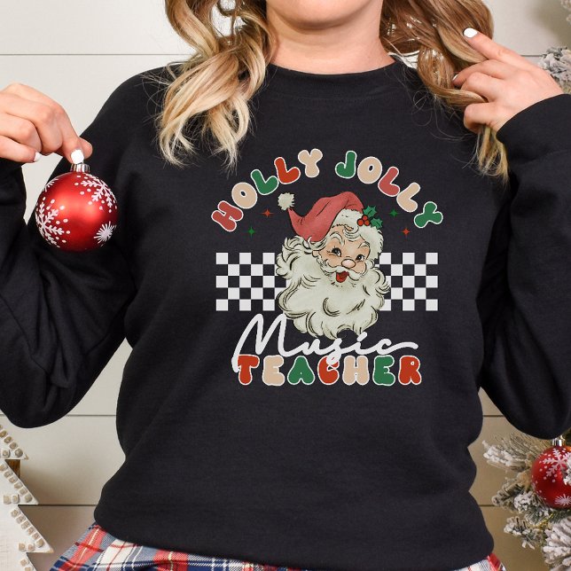 Holly Jolly Music Teacher Christmas T-Shirt (Creator Uploaded)