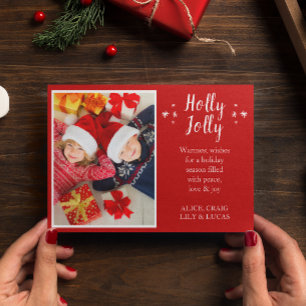 Holly Jolly Nordic Foil Holiday Photo Card