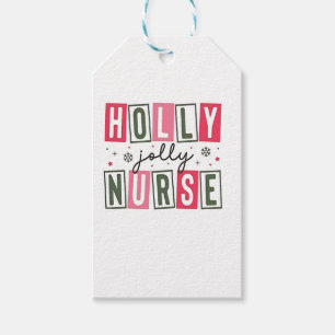 Holly Jolly Nurse Christmas Xmas Nursing Life  Gift Tags