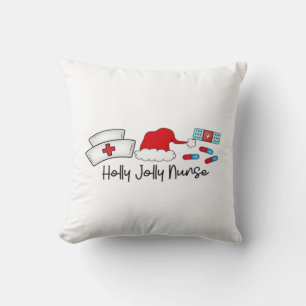 Holly Jolly Nurse, Halloween Classic T-Shirt Cushion