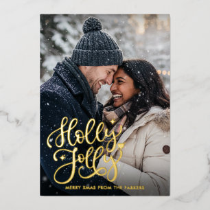 Holly Jolly One Photo Real Gold 