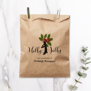 Holly Jolly Penguin Christmas Homemade Treat Favour Bags