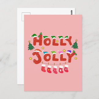 Holly Jolly Postcard