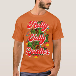 Holly Jolly Real Estate Agent Christmas T-Shirt