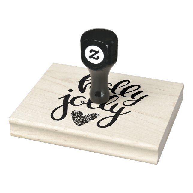 Holly Jolly Rubber Stamp (Stamp)