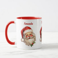 Holly Jolly Santa Claus Retro Christmas