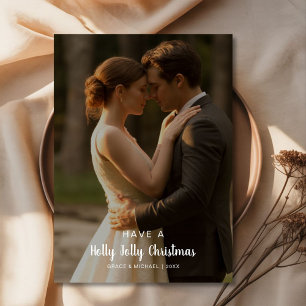 Holly Jolly & Slightly Married — Christmas Couple  Holiday Card