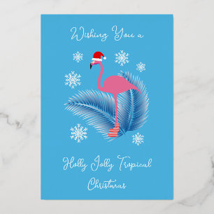 Holly Jolly Tropical Christmas Flamingo