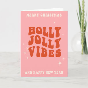 Holly Jolly Vibes - A Cheerful Holiday Message Card