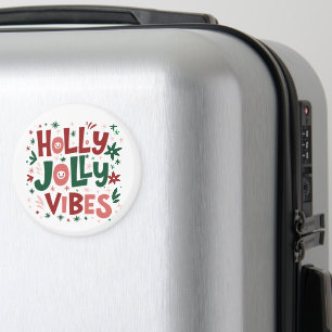 Holly Jolly Vibes Christmas Magnet 