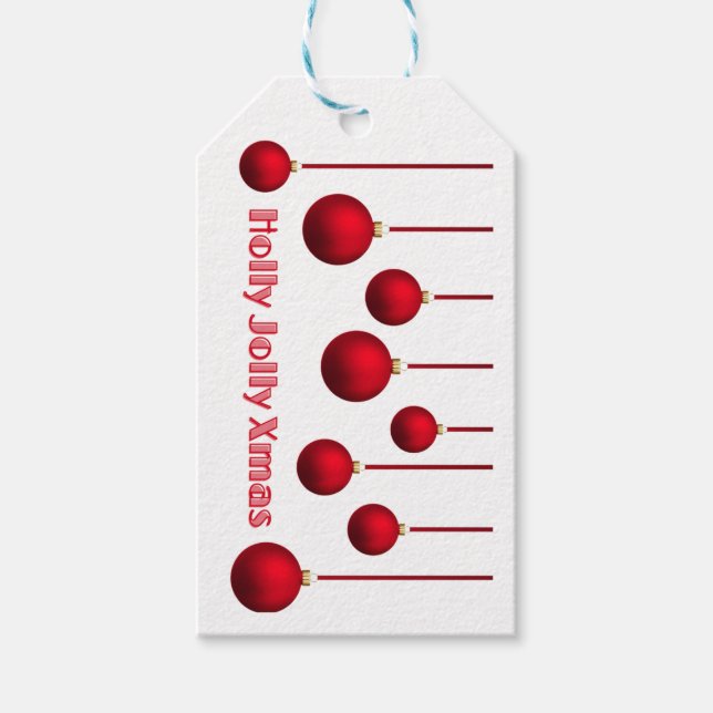 Holly jolly xmas gift tags (Front)