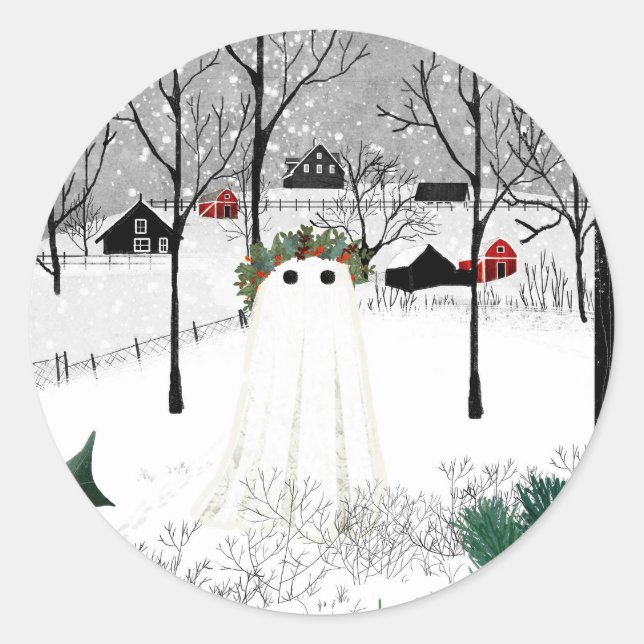 Holly King Classic Round Sticker (Front)