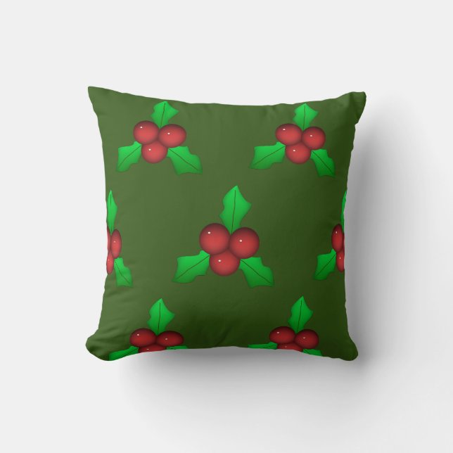 holly leaf  cushion (Front)