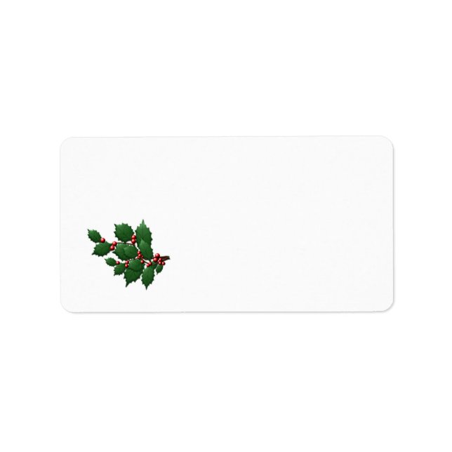 Holly Leaf Label (Front)