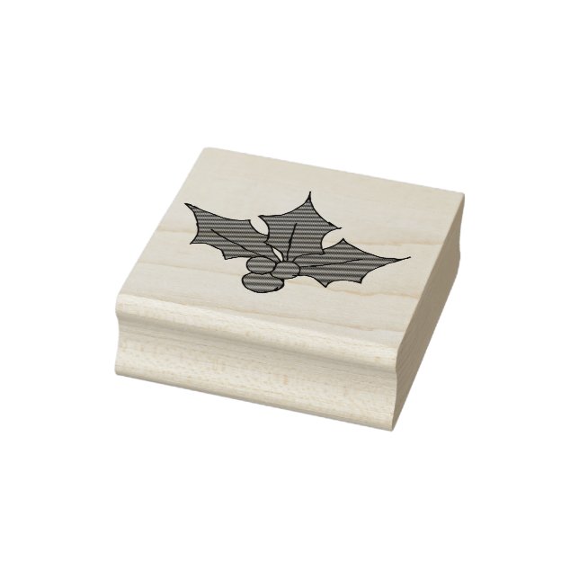 Holly Leaves Clipart Clip Art Holly Leaves  Rubber Stamp (Stamp)
