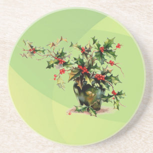 Holly Leaves Coaster
