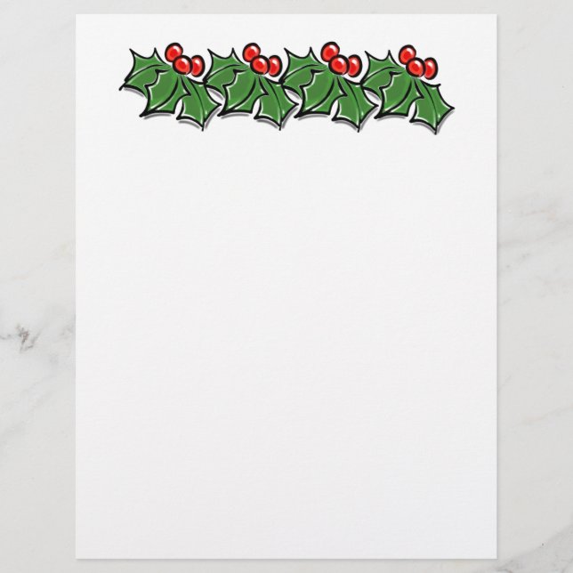 Holly Leaves, Holly berries, Christmas wreath  (Front)