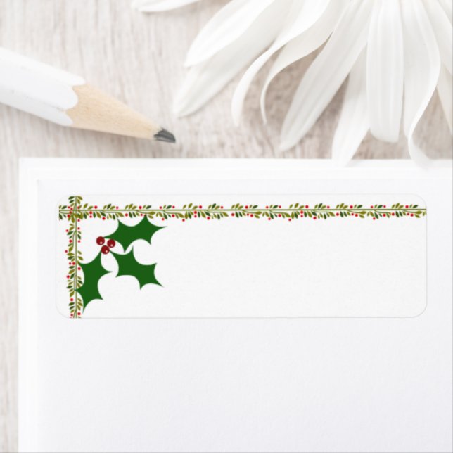 Holly Leaves Labels (with Matching items) (Insitu)