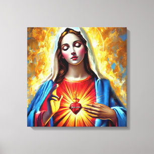 Holly Mary Maria Madonna Mariana Virgin Mary Canvas Print