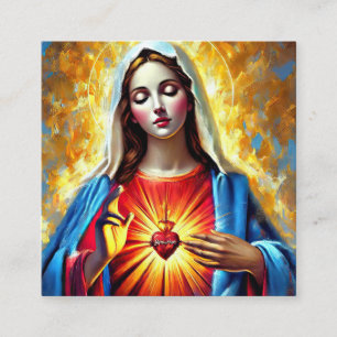 Holly Mary Maria Madonna Mariana Virgin Mary Enclosure Card