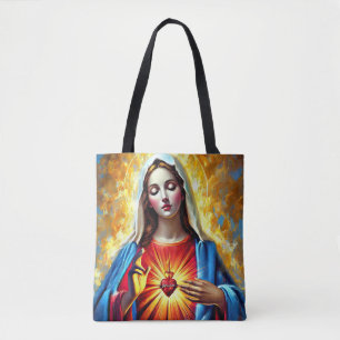 Holly Mary Maria Madonna Mariana Virgin Mary Tote Bag