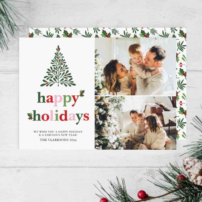 Holly Merry & Bright Holiday Card (Creator Uploaded)