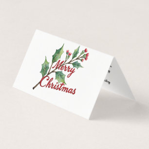 Holly Merry Christmas Folded Card