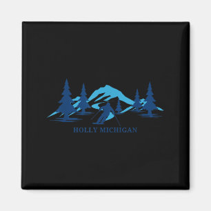 Holly michigan ski resort skiing skier magnet