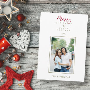 Holly Minimalist Network Chic Christmas Photo Fami