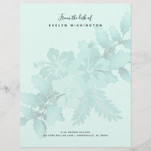 Holly n Hibiscus Holiday Business Letterhead Paper