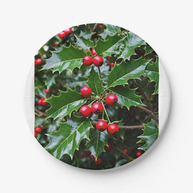 Holly paper plates (Front)