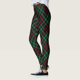 Holly Plaid l Christmas Pattern Leggings