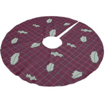 Holly Plaid tree skirt