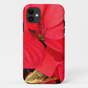 Holly Point Poinsettias Holiday Floral iPhone 11 Case