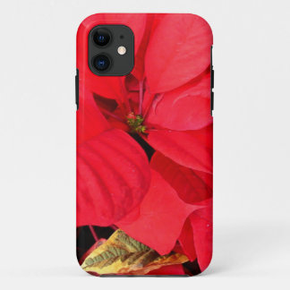 Holly Point Poinsettias Holiday Floral iPhone 11 Case