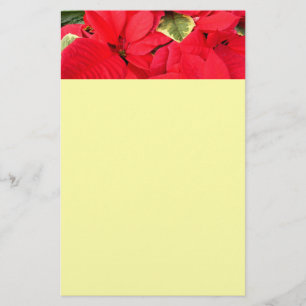 Holly Point Poinsettias Holiday Floral Stationery