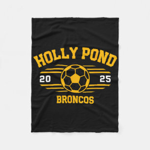 Holly Pond Broncos Soccer Byll 2025 Fleece Blanket