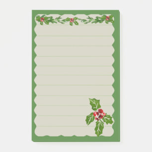 Holly post-it notes